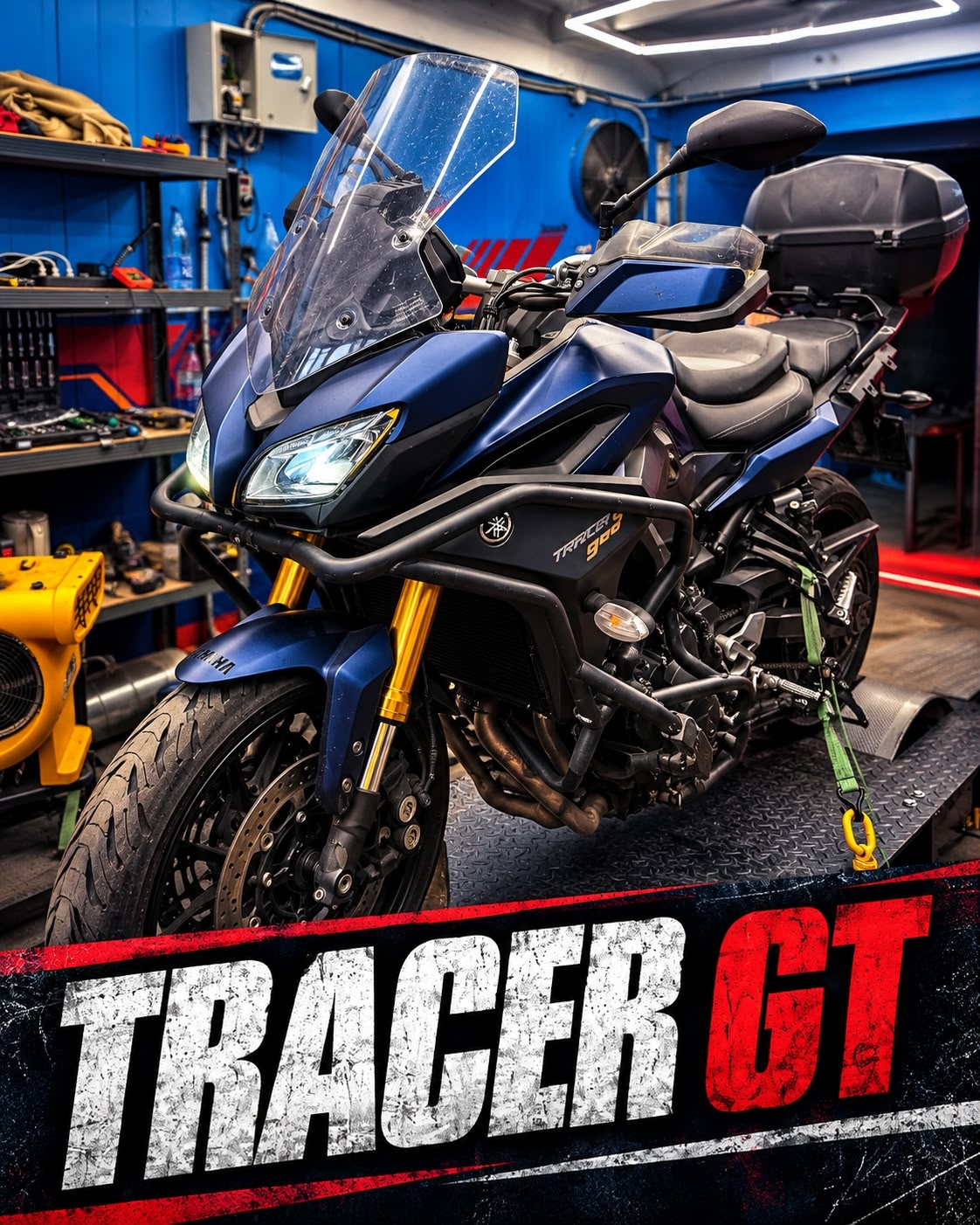 Yamaha Tracer GT на диностенде — обложка видео работы